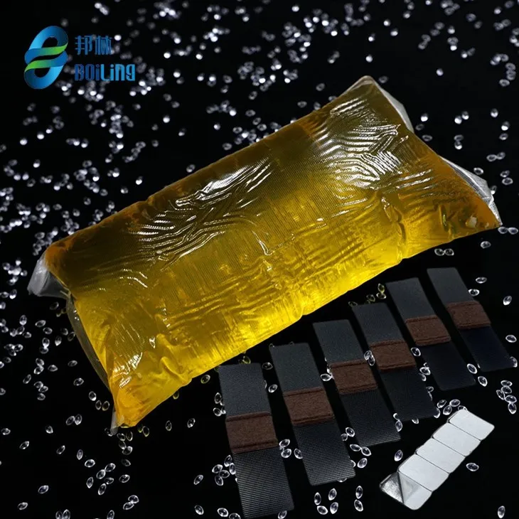 Smeltlim for borrelåsfotpute